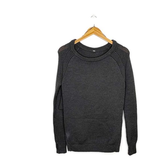 Lululemon Yin to You Sweater Dark Grey Size 6 - Picture 3 of 8